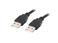 Lanberg CA-USBA-20CU-0010-BK cable USB 1 m USB 2.0 Negro
