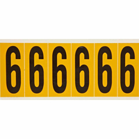 Brady 1550-6 self-adhesive label Rectangle Permanent Black, Yellow 6 pc(s)