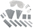 Scheppach 7906100715 accessoire voor nietpistolen Assortiment van klemmen, bouten & spijkers