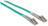 Intellinet Glasfaser LWL-Anschlusskabel, Duplex, Multimode, LC/LC, 50/125 µm, OM3, 2 m, Aqua