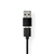 Nedis CHSTU210BK hoofdtelefoon/headset Bedraad Hoofdband Car/Home office USB Type-C Zwart