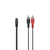 Hama 00205186 cable de audio 0,1 m 2 x RCA 3,5mm Negro, Rojo