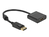 DeLOCK 63585 video átalakító kábel 0,2 M DisplayPort HDMI Fekete