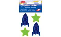 KLEIBER Sticker réflechissant "étoile & fusée", jaune/bleu (53500765)