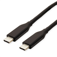 VALUE USB4 Gen 3 Kabel, Emark, C-C, ST/ST, 40Gbit/s, 100W, schwarz, 0,8 m