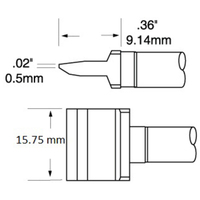 Metcal Lötpatrone für MX-Serie, 15,75 mm, Klinge, 800