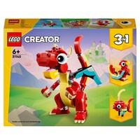 LEGO 31145 Creator 3in1 Rode draak Set met Speelgoed Vis en Feniks