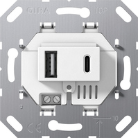 GIRA 234900 USB-VOEDING 2V TYPE A/C WCD WT