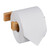 Relaxdays Toilettenpapierhalter ohne Bohren, Bambus, selbstklebender Klopapierhalter, Badezimmer, Wandmontage, natur