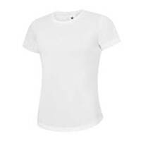 Uneek UC316 Ladies Ultra Cool T-Shirt White 140gsm - Size XS