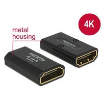 DELOCK Átalakító Gender Changer HDMI-A female > HDMI-A female 4K fekete