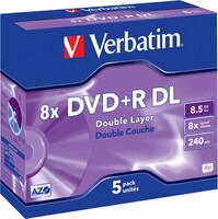 DVD+R DL Jewelcase 5 Discs VERBATIM 43541(VE5)