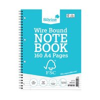 Silvine Envrio Wirebound Notebook A4 160 Pages (Pack of 5) FSCTW80