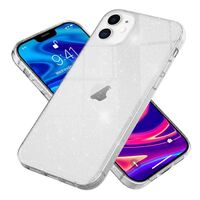NALIA Glitzer Hülle für iPhone 12 mini, Bling Handy Cover Glitter Case Schutz Transparent