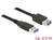 Verlängerungskabel USB 3.0 Typ-A Stecker an USB 3.0 Typ-A Buchse, schwarz, 0,5m, Delock® [85053]