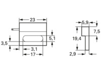 Näherungsschalter, Aufbaumontage, 1 Schließer, 10 W, 200 V (DC), 0.5 A, MK05-1A6