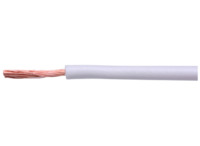 PVC-Schaltlitze, hochflexibel, H05V-K, 0,5 mm², AWG 20, weiß, Außen-Ø 2,2 mm