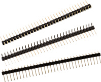 Stiftleiste, 7-polig, RM 2.54 mm, abgewinkelt, schwarz, 61300711021