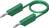 Mérőzsinór, mérővezeték 2db 4mm-es toldható banándugóval 1 mm² Szilikon, 1.50m zöld SKS Hirschmann CO MLN SIL 150/1