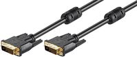 DVI-D 24+1-pin w. Ferrit, M-M Full HD 1080p, Dual Link, 3m Black, HDTV Resolution max.: 2560 x 1600 Pixel, 60HzDVI Cables