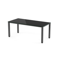 MESA DE OFICINA SERIE EXECUTIVE 160X80 ANTRACITA/ CRISTAL NEGRO