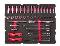 Milwaukee Accessoires 4932493640 Ringratelsteeksleutel/doppen Set PACKOUT Foam Inlay 55-delig