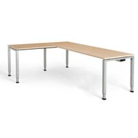 Desk, interlinked, square/rectangular tube foot