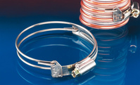Collier de serrage pour la fixation étanche de tuyaux spiralés lourds avec extérieur ondulé; Ø 50mm; CLAMP 216