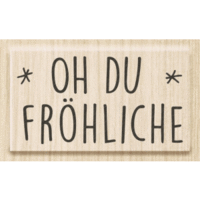 Motivstempel 'Oh du Fröhliche' 4,9x2,6cm