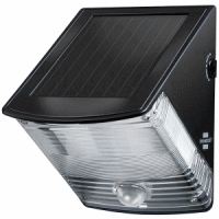 Solar-LED-Wandleuchte Sol 04 plus IP44 schwarz mit Bewegungsmelder