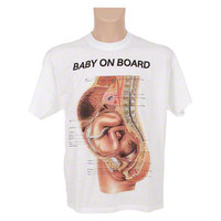 Kurzarm T-Shirt Baby on Board Anatomie Lernhilfe, Med. Lernmittel, Gr. XXL