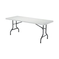 Jemini Rectangular Folding Table 1830x760x740mm White KF72330