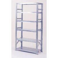 Boltless zinc plated steel shortspan shelving - Starter bays with 6 shelf levels