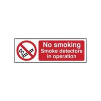 No Smoking Smoke Detectors In Operation Sign