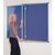 Tamperproof lockable coloured felt office noticeboards - double - blue