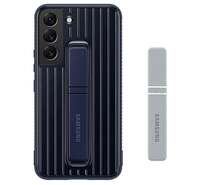 SAMSUNG műanyag telefonvédő (dupla rétegű, gumírozott, asztali tartó funkció) SÖTÉTKÉK [Samsung Galaxy S22 Plus 5G (SM-S906)]