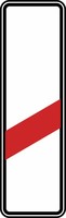 Verkehrszeichen VZ 162-10 Einstreifige Bake, Aufstellung rechts, 1000 x 300, Rundform, RA 1
