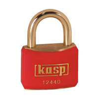 Kasp K12440REDD Brass Padlock - 40mm - Brass Shackle - Red