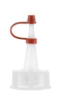 Dropping caps with captive cap for narrow-mouth bottles series 301/302/310 LDPE