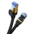 Szybki kabel sieciowy LAN RJ45 cat.7 10Gbps plecionka 0.5m czarny