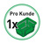 Sticker / Information Sign / Window Film for Purchasing Restrictions "Pro Kunde 1x Einkaufskorb" | shopping basket green