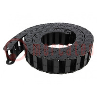 Cable chain; E2.15; Bend.rad: 38mm; L: 1000mm; Int.height: 14.4mm