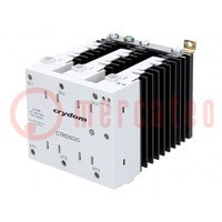 Relay: solid state; 25A; Uswitch: 48÷600VAC; 3-phase; Series: CTR