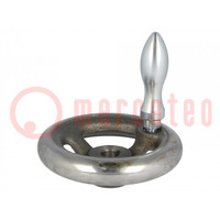 Knob; cast iron; 80mm; with keyway,with revolving handle