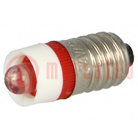 LED lamp; red; E10; 24VDC; 24VAC