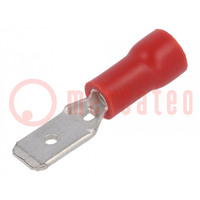 Terminal: flat; 4.8mm; 0.8mm; male; 0.5÷1mm2; crimped; for cable