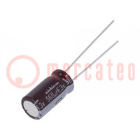 Condensador: electrolítico; low ESR; THT; 560uF; 6,3VDC; Ø8x15mm