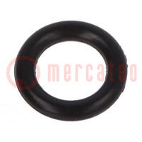 O-ring gasket; NBR rubber; Thk: 1.5mm; Øint: 5mm; black; -30÷100°C