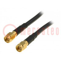 Cable; 50Ω; 0.5m; SMA male,both sides; black