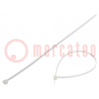 Cable tie; L: 450mm; W: 7.6mm; polyamide; 667N; natural; Ømax: 130mm